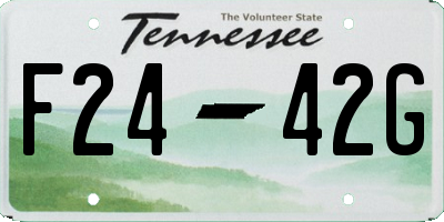TN license plate F2442G