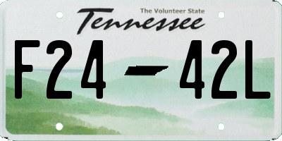 TN license plate F2442L