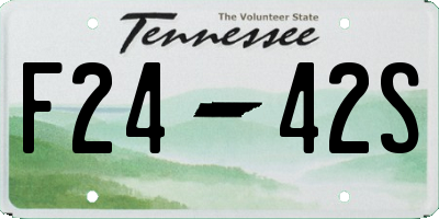 TN license plate F2442S