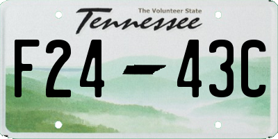 TN license plate F2443C