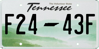 TN license plate F2443F
