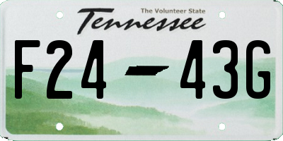 TN license plate F2443G