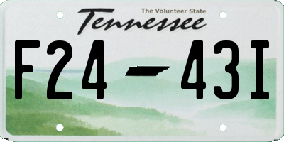 TN license plate F2443I