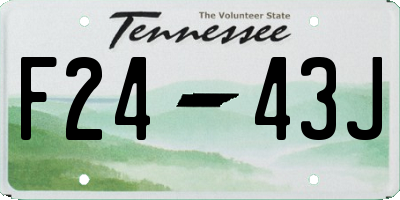 TN license plate F2443J