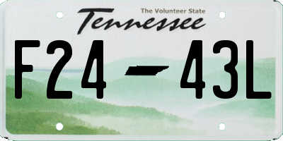 TN license plate F2443L