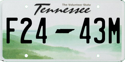 TN license plate F2443M