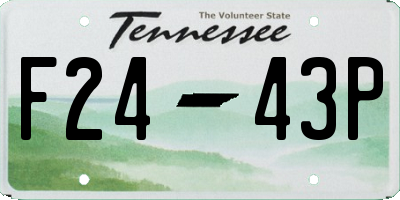 TN license plate F2443P