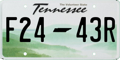TN license plate F2443R