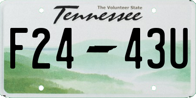 TN license plate F2443U