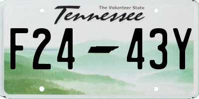 TN license plate F2443Y