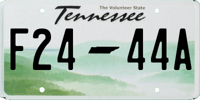 TN license plate F2444A