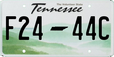 TN license plate F2444C