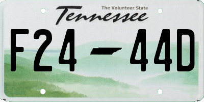 TN license plate F2444D