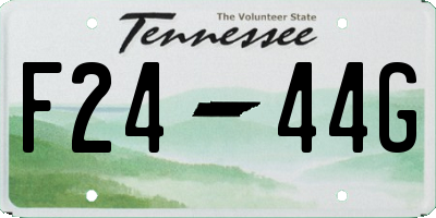 TN license plate F2444G