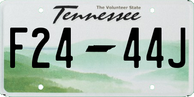 TN license plate F2444J