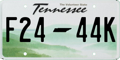 TN license plate F2444K