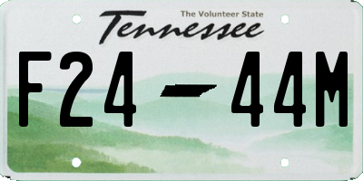 TN license plate F2444M