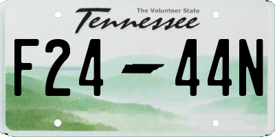TN license plate F2444N