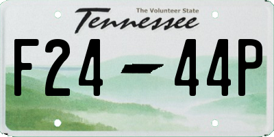 TN license plate F2444P