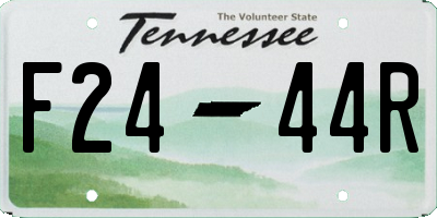 TN license plate F2444R