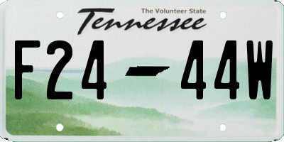 TN license plate F2444W