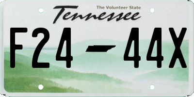 TN license plate F2444X