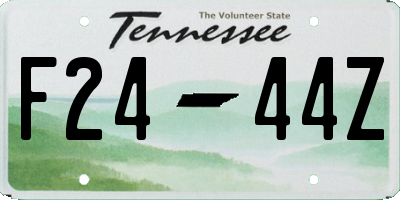 TN license plate F2444Z