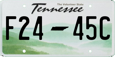 TN license plate F2445C