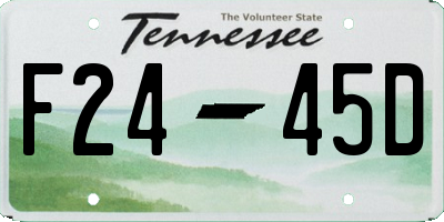 TN license plate F2445D