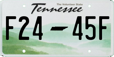 TN license plate F2445F