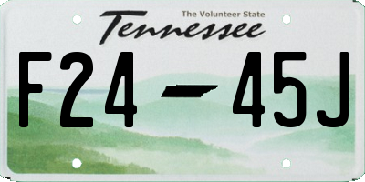 TN license plate F2445J