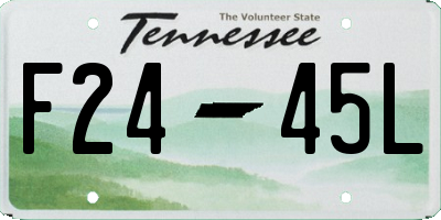 TN license plate F2445L