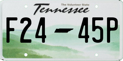 TN license plate F2445P