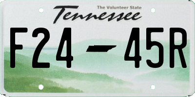 TN license plate F2445R