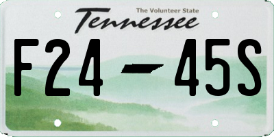 TN license plate F2445S
