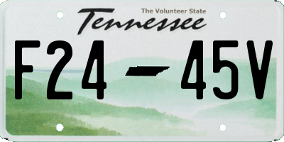 TN license plate F2445V