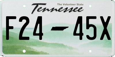 TN license plate F2445X