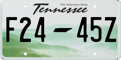 TN license plate F2445Z