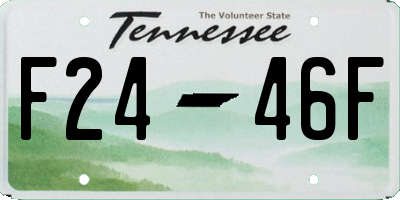 TN license plate F2446F