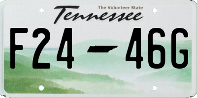 TN license plate F2446G