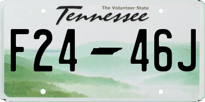 TN license plate F2446J