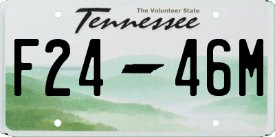 TN license plate F2446M