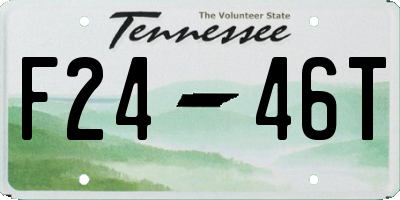 TN license plate F2446T