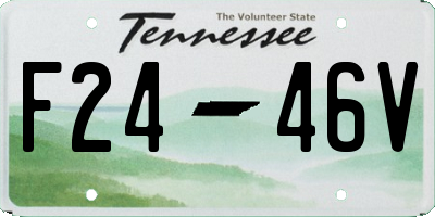 TN license plate F2446V