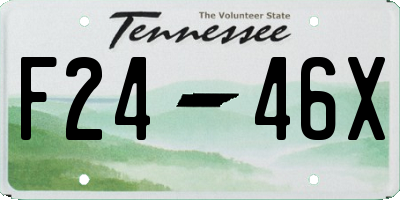 TN license plate F2446X
