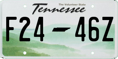 TN license plate F2446Z