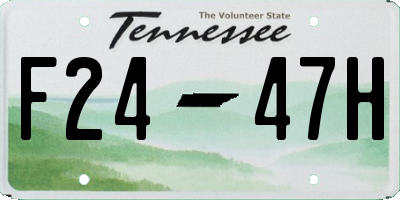 TN license plate F2447H