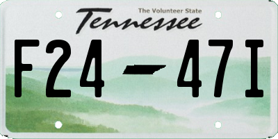 TN license plate F2447I