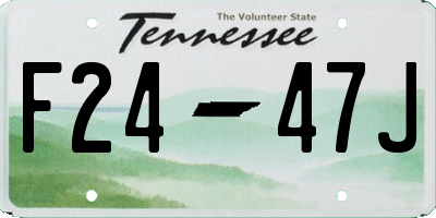 TN license plate F2447J