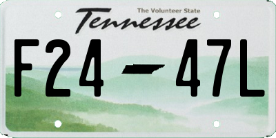 TN license plate F2447L